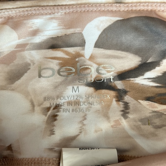 Bebe floral wide waistband cropped leggings szM - Picture 10 of 13